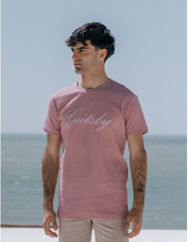 CAMISETA ROSA BORDADO